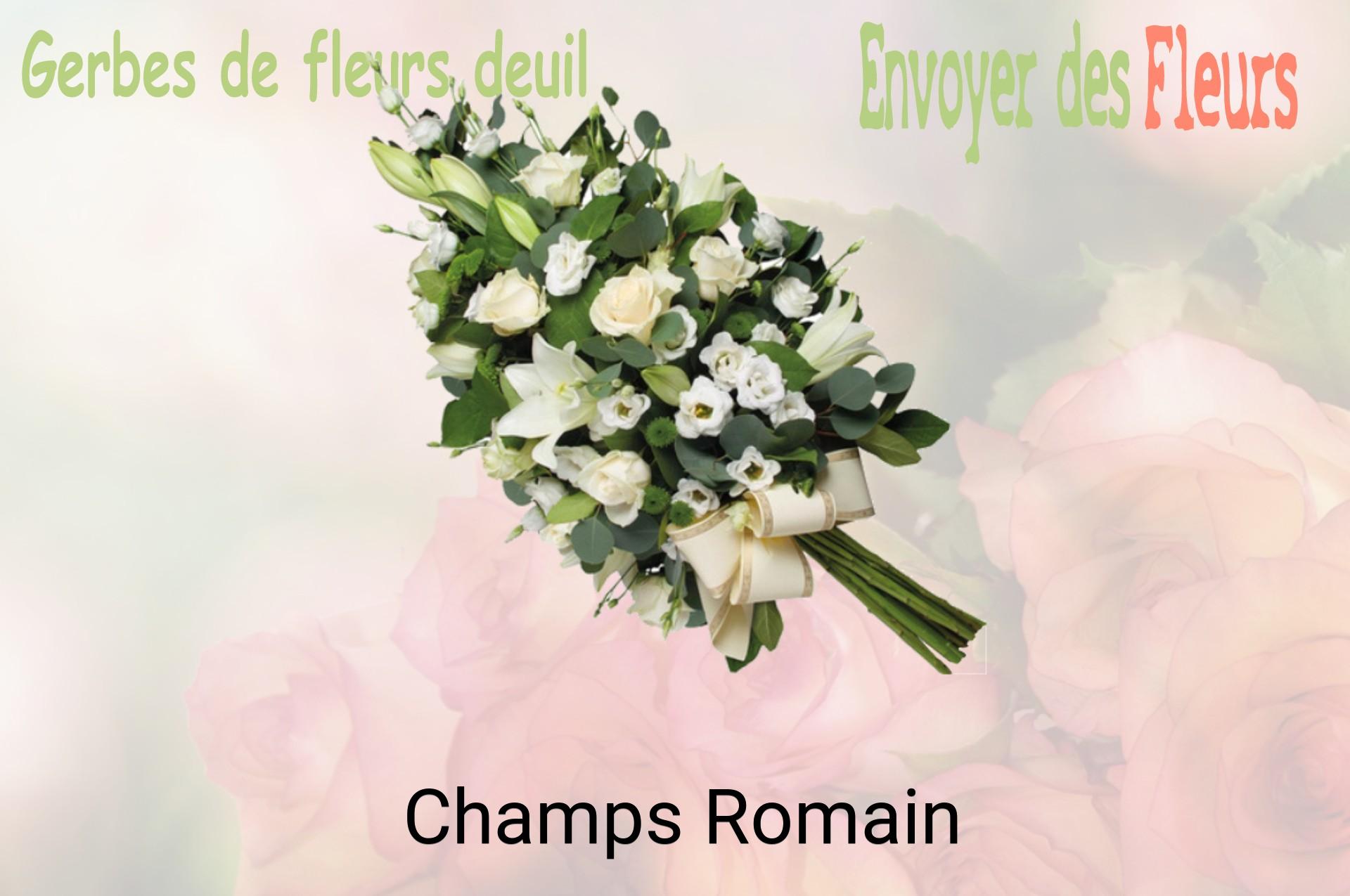 Gerbe de fleurs de deuil livrée à Champs-Romain